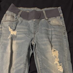 Maternity band Light Blue Women's Jeans LARGE